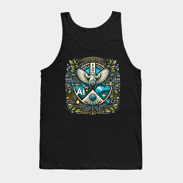 World Day of Peace 2024: AI Harmony Design Tank Top by Xeire